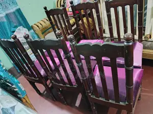 অরিজিনাল সেগুন কাঠের ছয়টি চেয়ারসহ ডাইনিং সেট