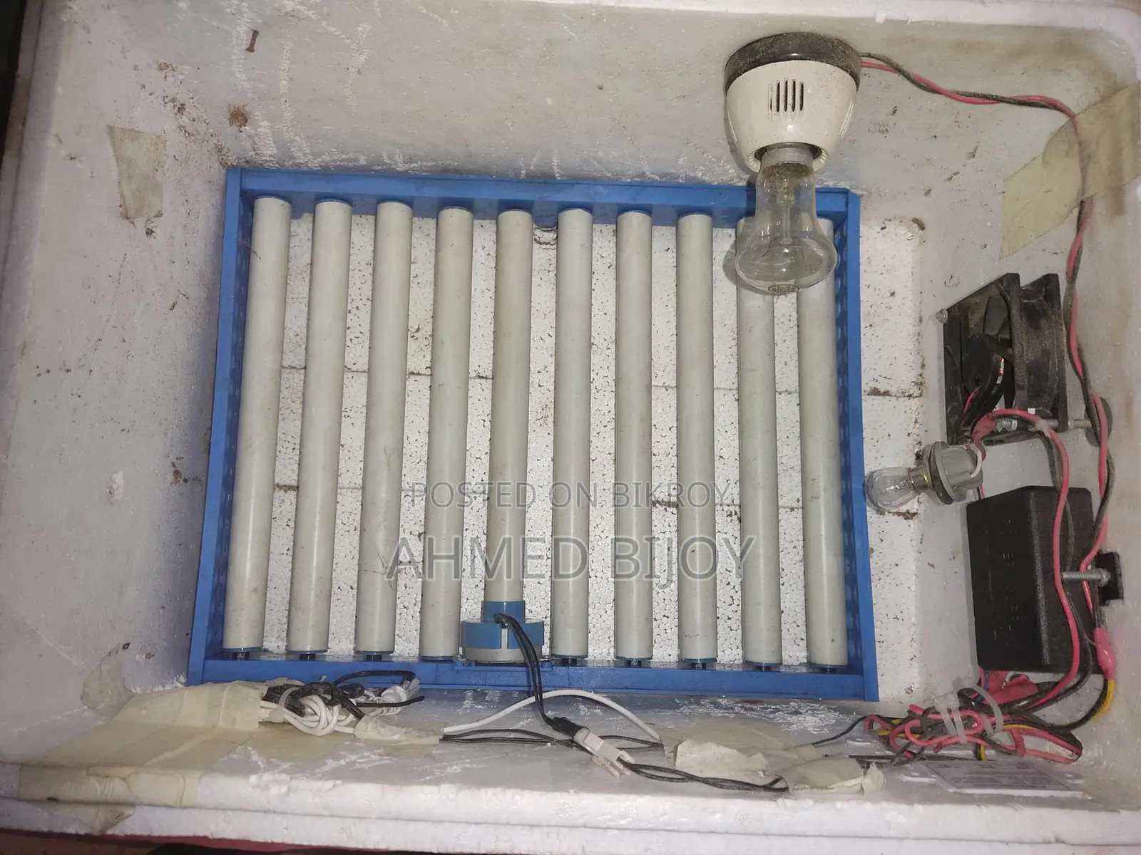 54 Egg Automatic AC/DC Incubator with Roller Machine for Sale