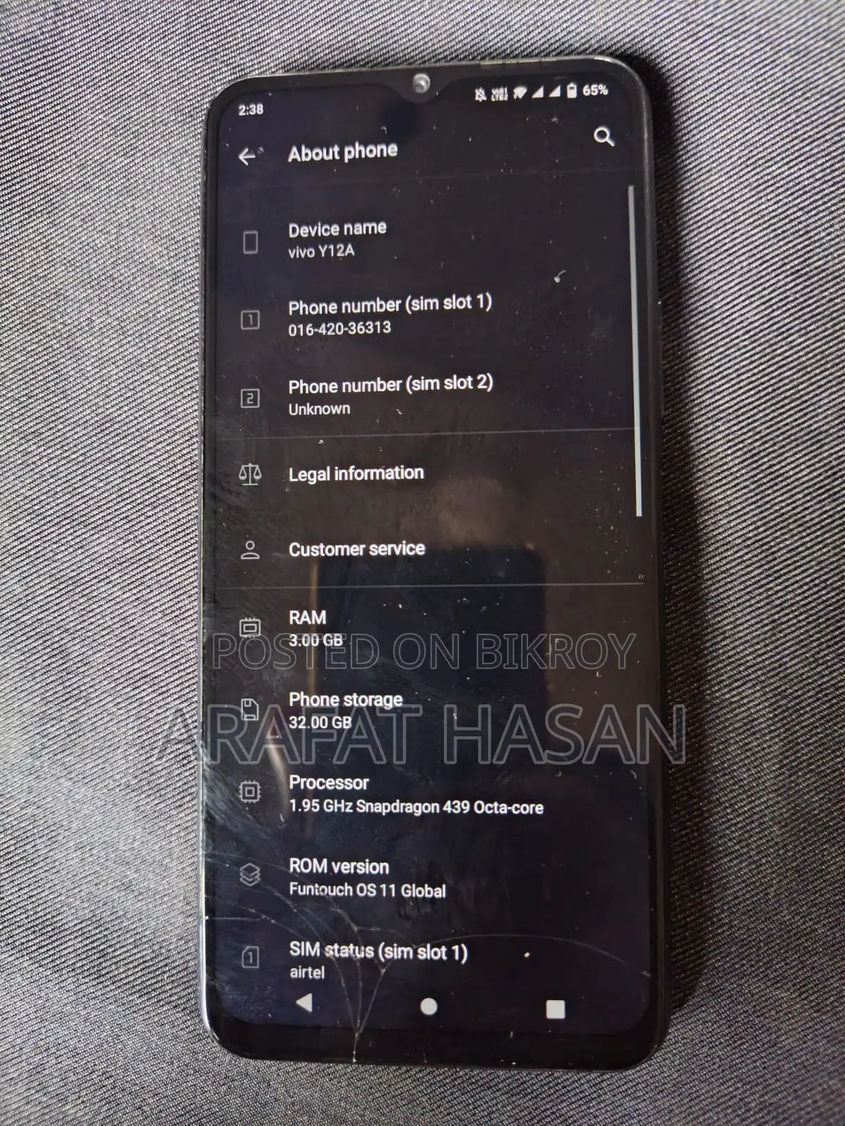 Vivo Y12a (Used)
