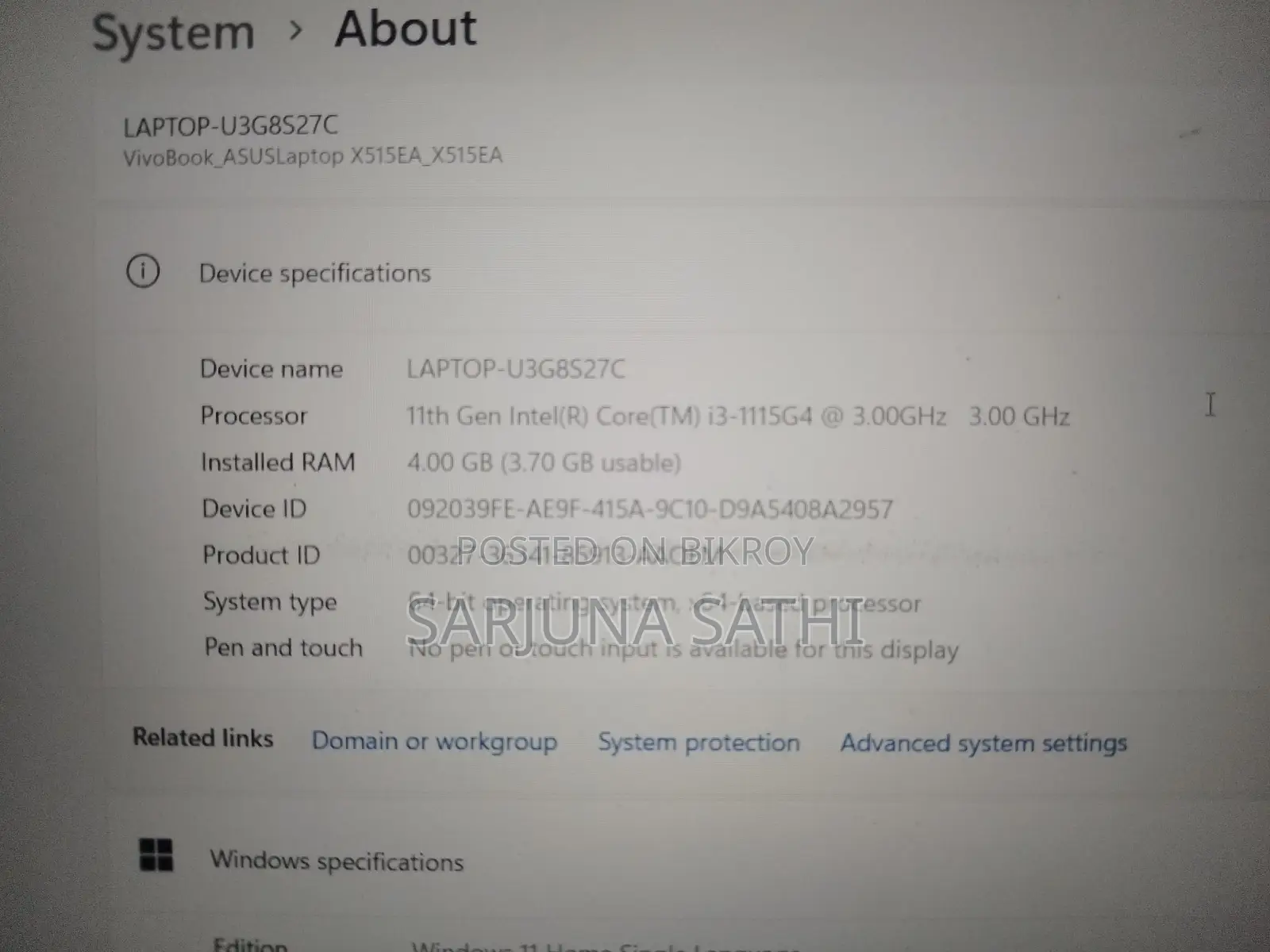ASUS Laptop for Sale