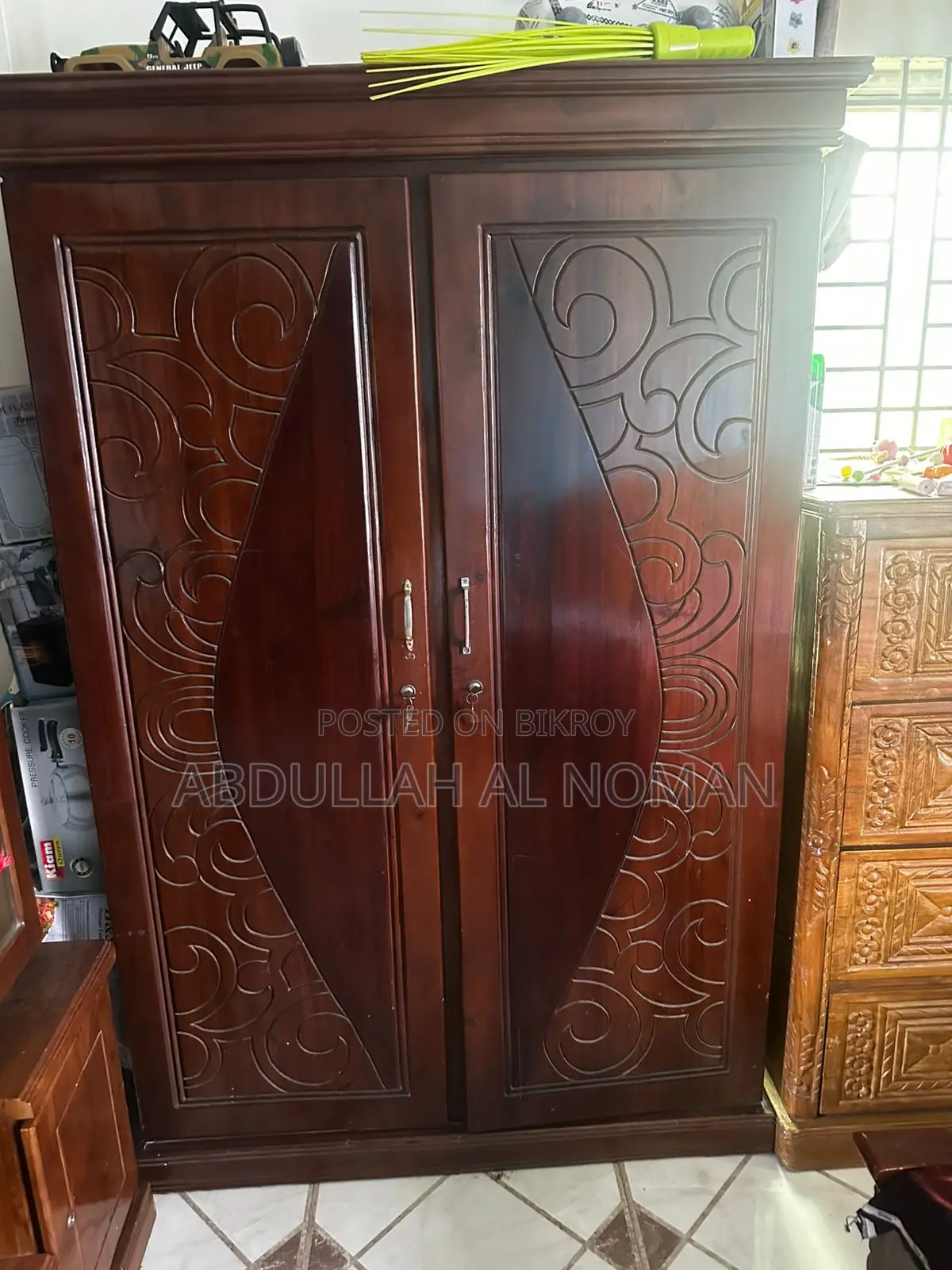 Teak Wood Bedroom Set: Wardrobe + Almira + Dressing Table - Combo Offer