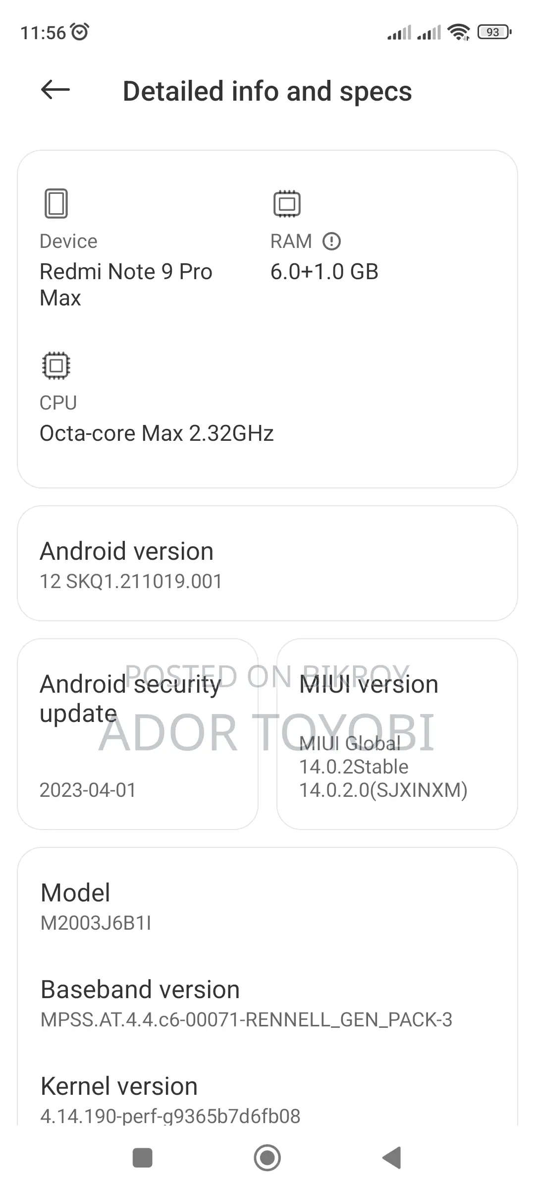 Xiaomi Redmi Note 9 Pro Max Aurora Blue (Used)
