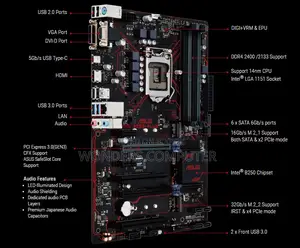 6th/7th Gen ASUS PRIME B250-PLUS SATA 6Gb/s USB 3.0 ATX Motherboards