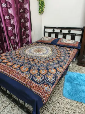 Metal MS Semi Double Bed with Jajim and Tosok