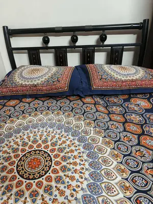 Metal MS Semi Double Bed with Jajim and Tosok