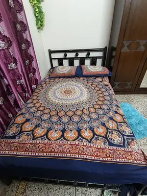 Metal MS Semi Double Bed with Jajim and Tosok
