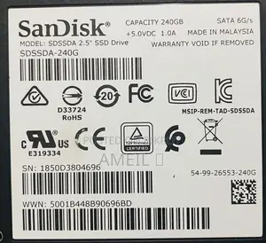 Sandisk SSD Plus Model: Sdssda 2.5" SSD Drive Sdssda-240g