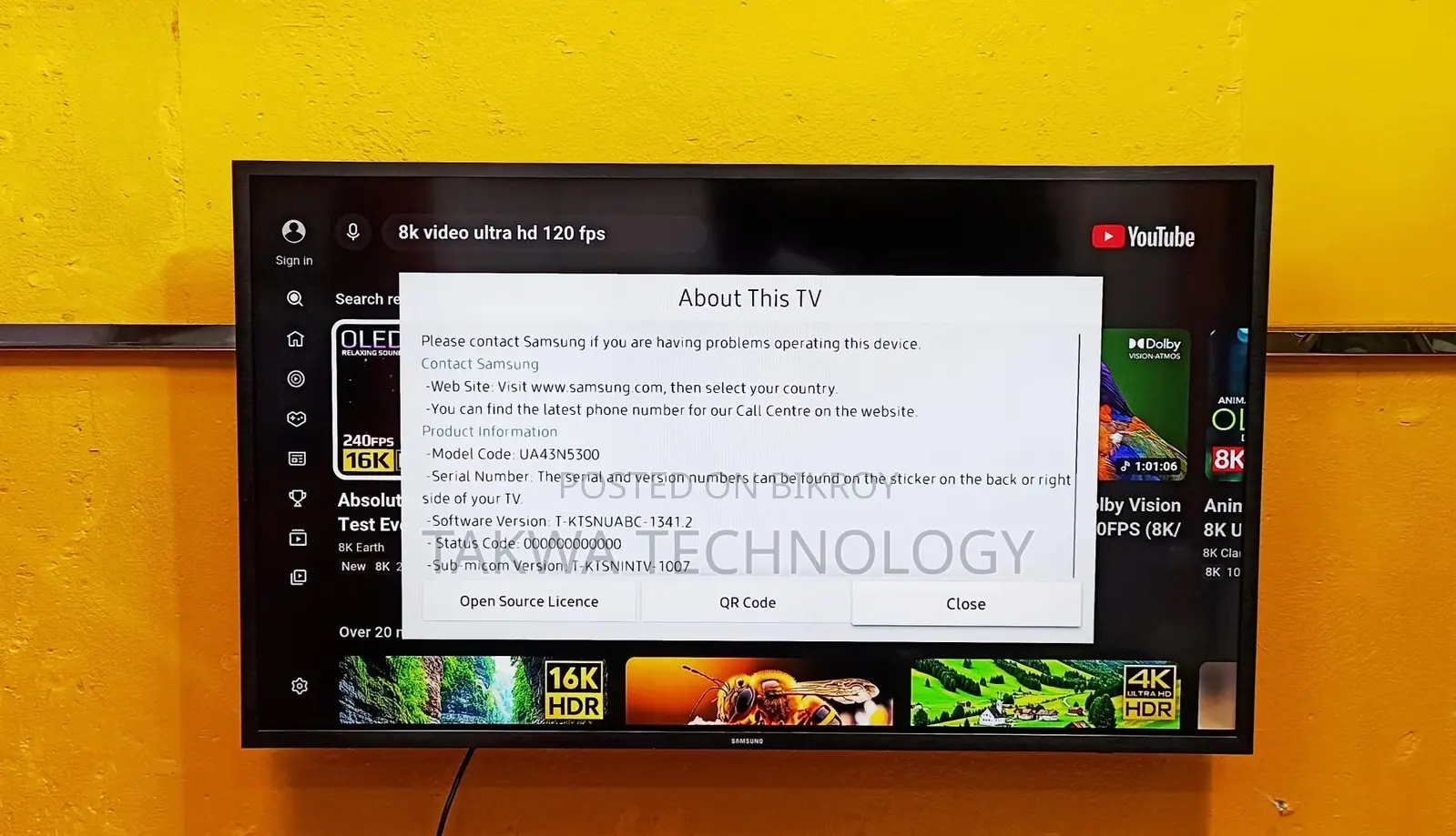 Samsung 43 Inch Smart Crystal Color Resolution TV Dolby Audio Sound
