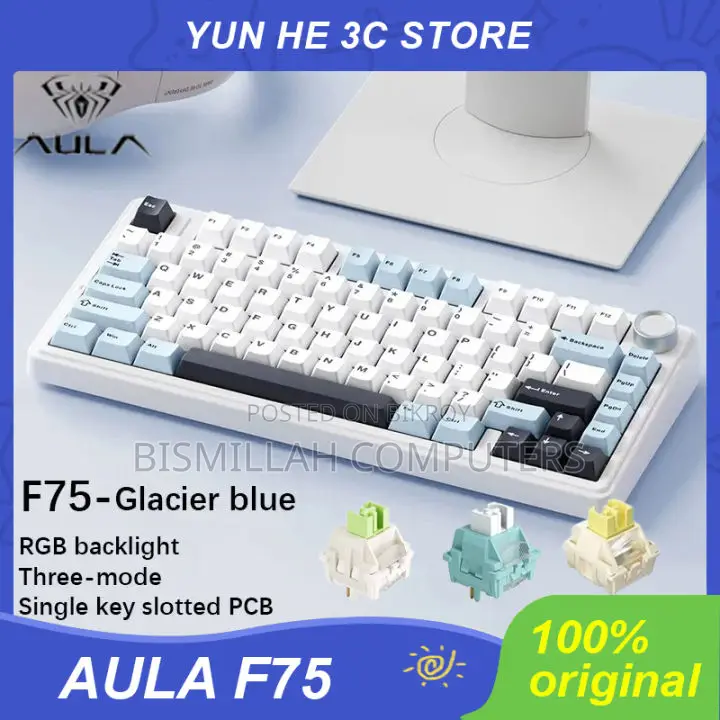 AULA F75 Glacier Blue RGB Mechanical Keyboard