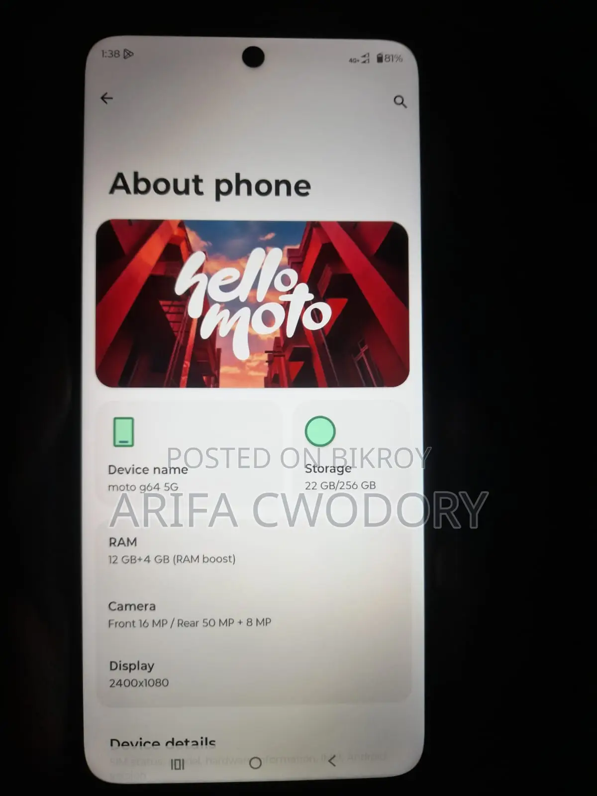 Motorola Moto G64 5G 12/256 (Used)