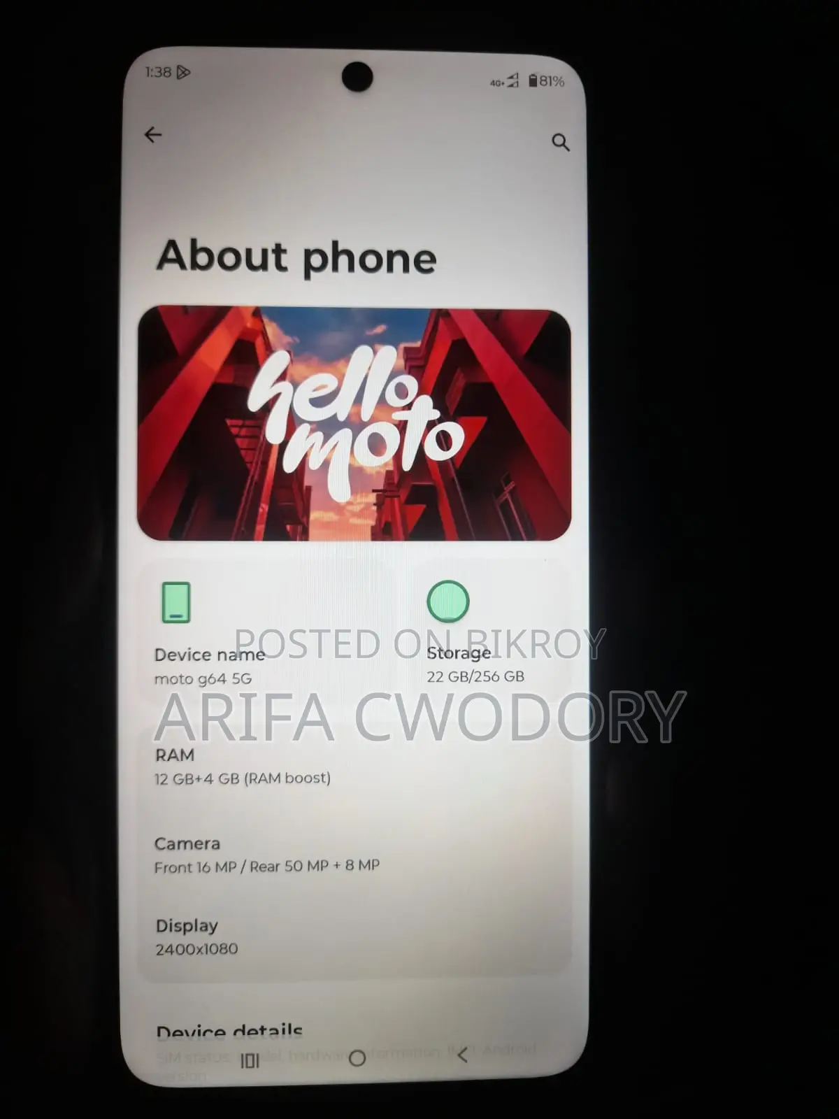 Motorola Moto G64 5G 12/256 (Used)