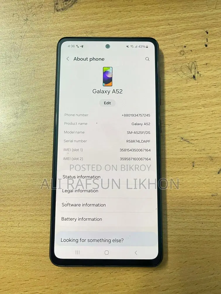 Samsung Galaxy A52 (Used)