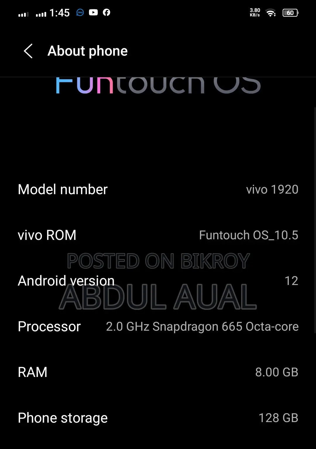 Vivo S1 Pro, 8/128 (Used)