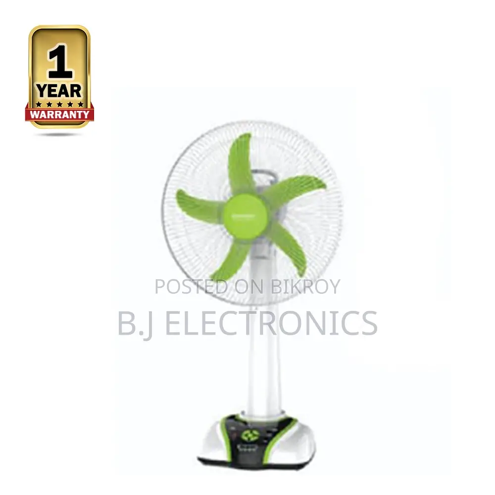 Kennede Rechargeable Half Stand Fan -KN2936s 16 Inch - Green And Orange