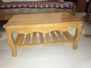 Original Khagrachari Teak Wood 6-Seater Sofa Set and 3 Tea Tables