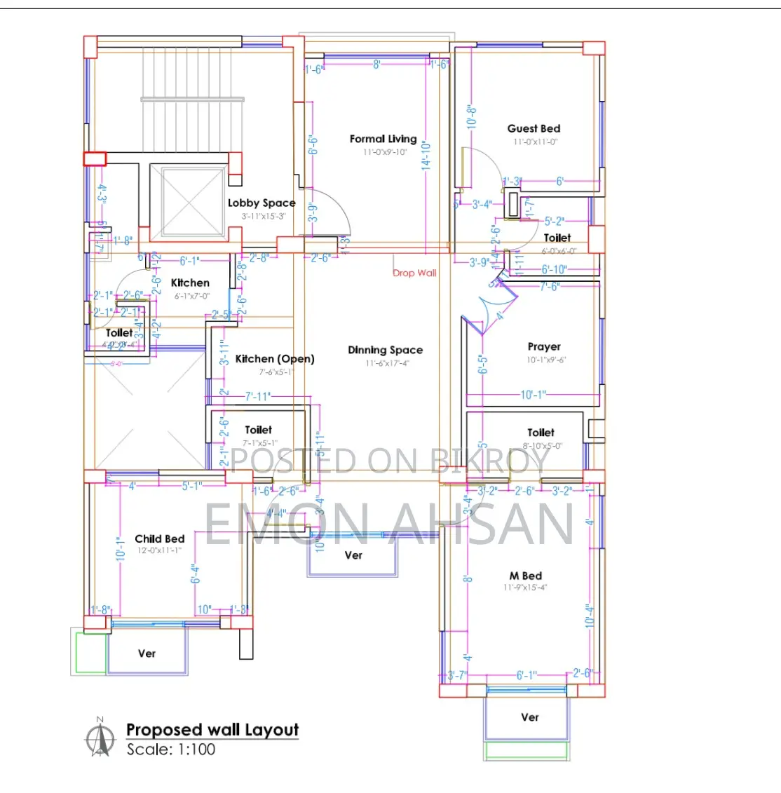 4-Bedroom Apartment for Sale in Anwar Landmark, Basundhara