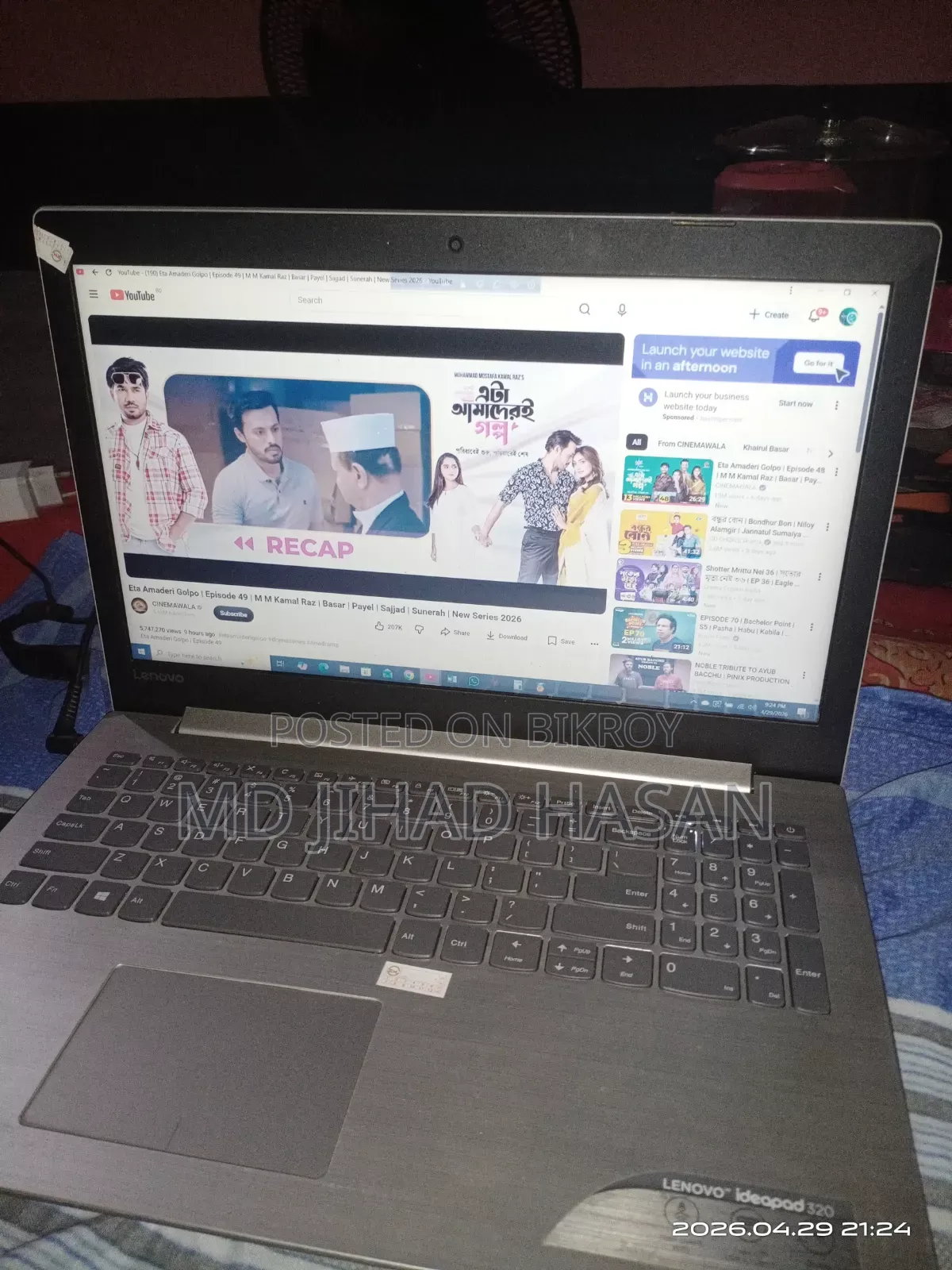 Laptop Lenovo IdeaPad 320 8GB Intel Core I3 SSD 128GB