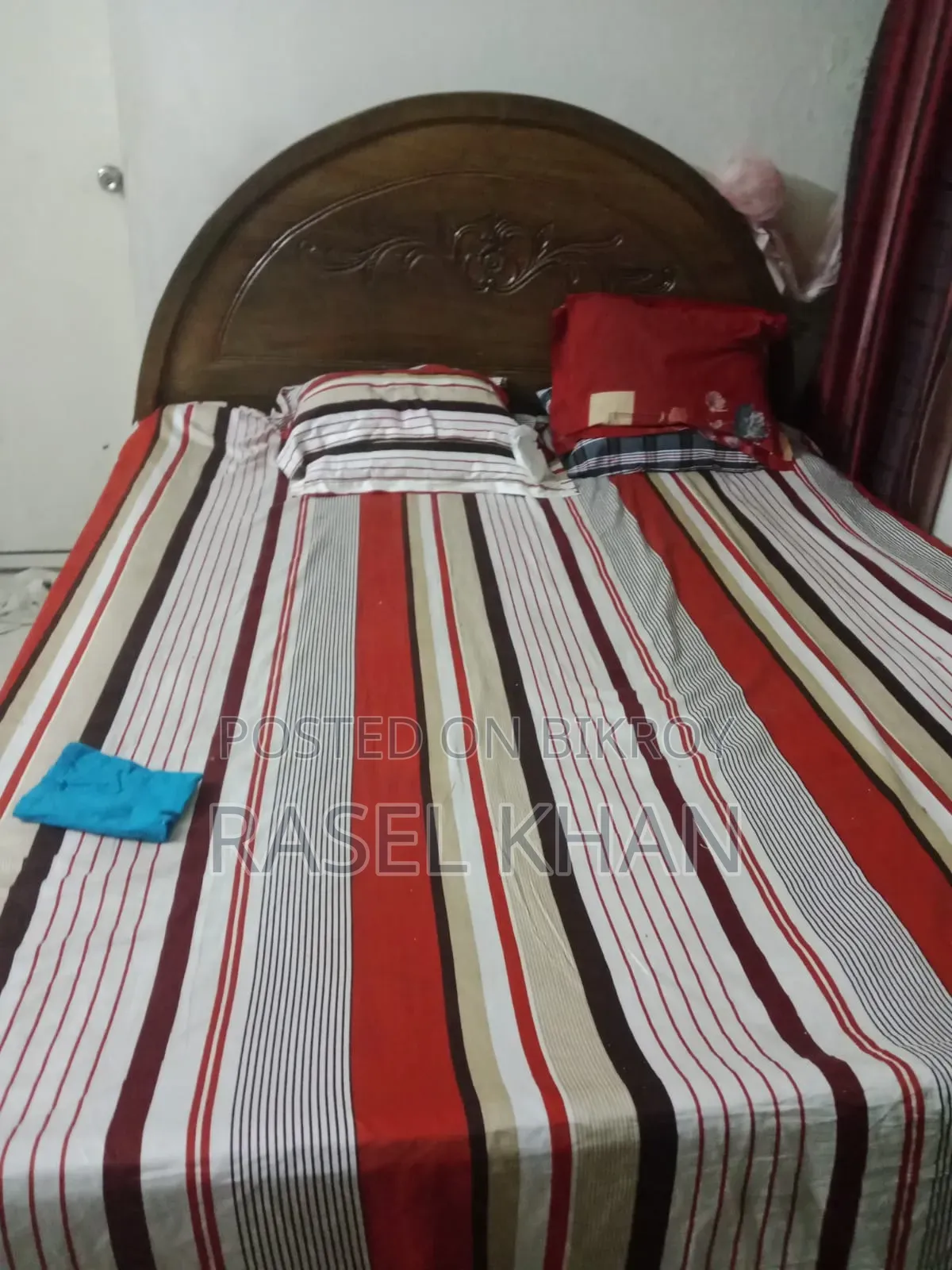 1 Bed, 1 Dining Table, 2 Chairs for Sale