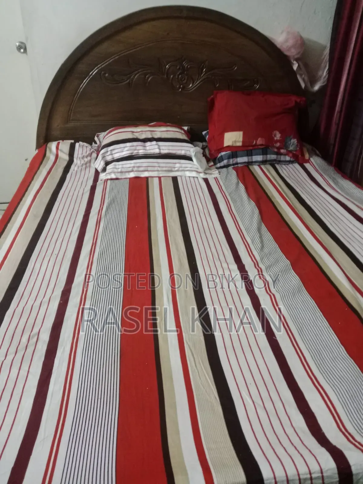 1 Bed, 1 Dining Table, 2 Chairs for Sale