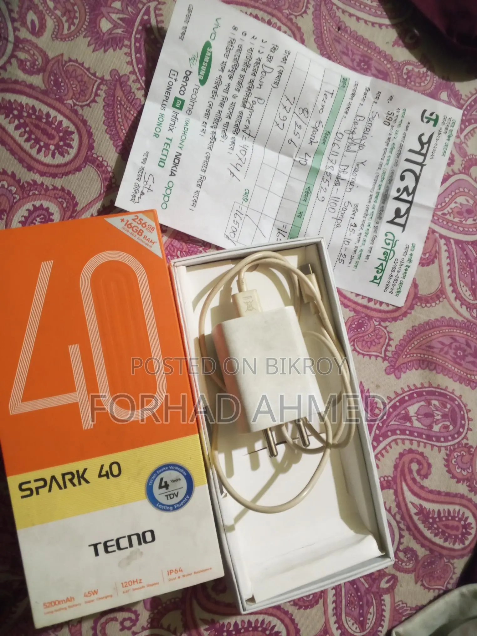 Tecno Camon 40 Pro . (Used)