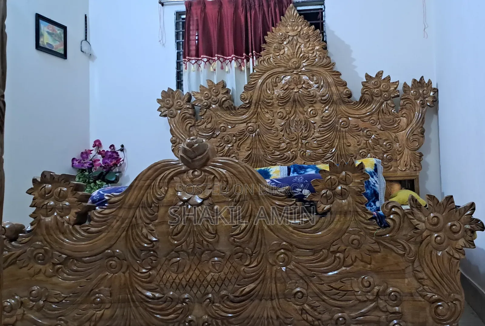 বেড সেগুন খাট ৬/৭ ফিট