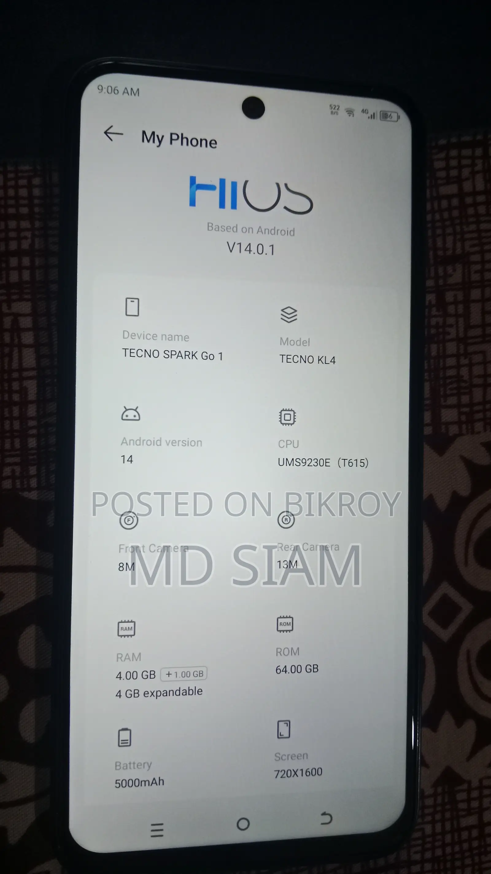 Tecno Spark Go 1 (Used)