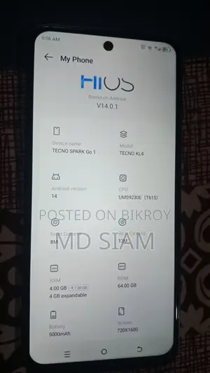 Tecno Spark Go 1 (Used)
