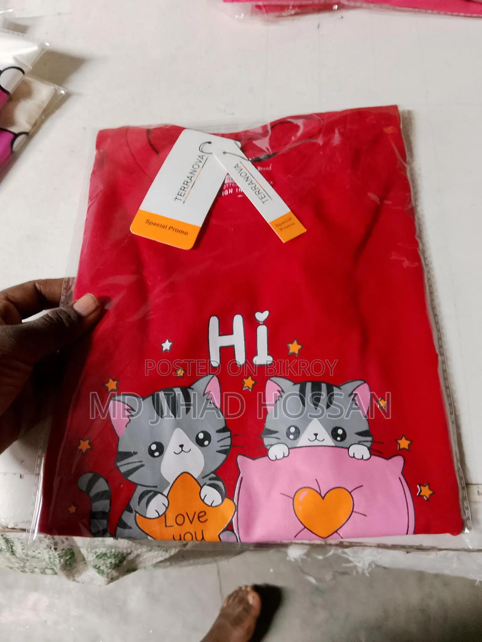 We Have Women's and Kids' Clothing Like T-Shirts, etc.