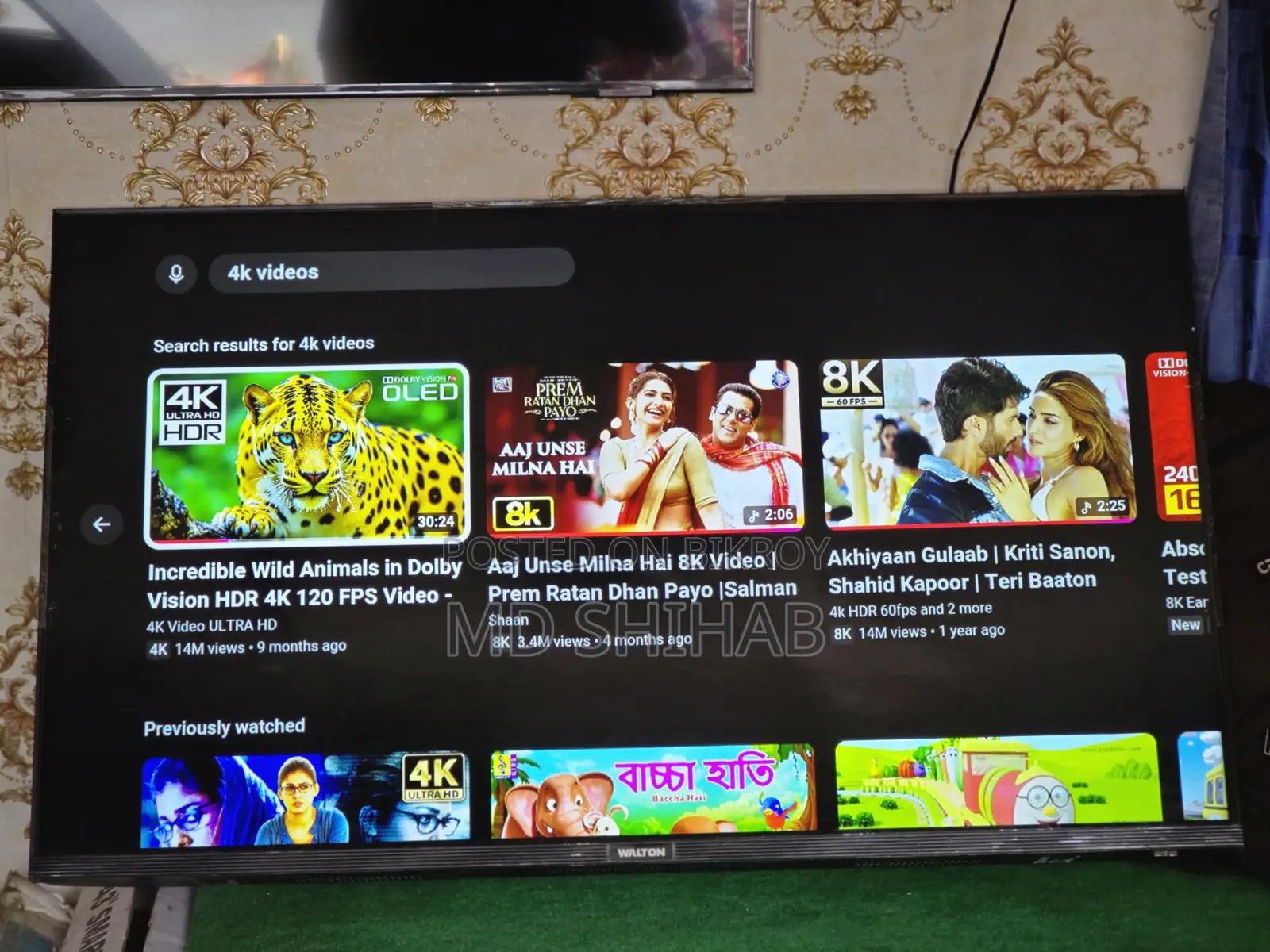 Walton 43" voice & borderless TV (Box included)