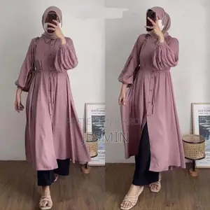 Puff-sleeve Kurti with Matching Bag