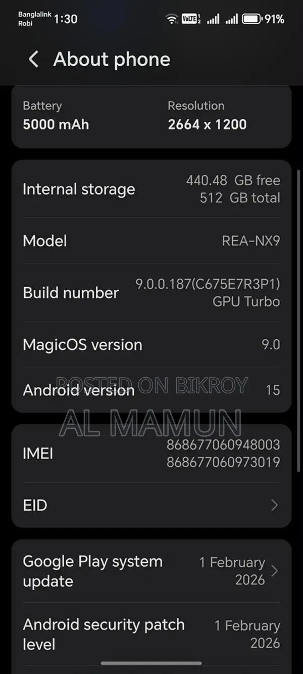 Honor 90 5G 12/512 (Used)