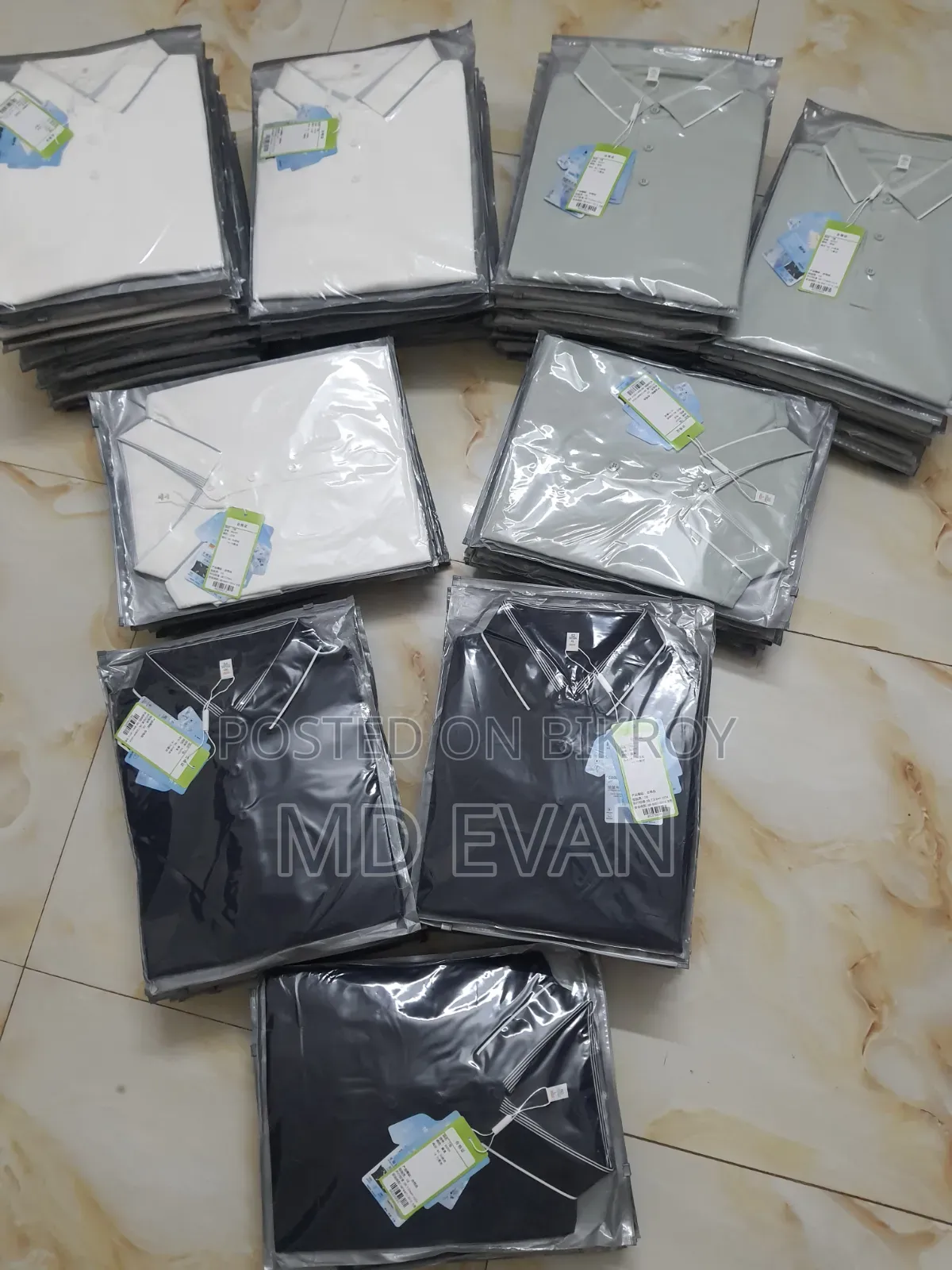 Wholesale Sale of Original China Imported Polo T-Shirts.