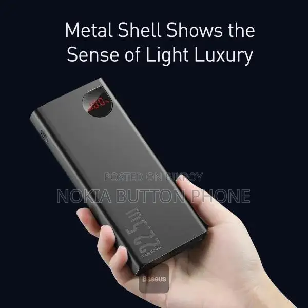 Baseus Adaman 20000mah 22.5w Metal Power Bank with Digital Display