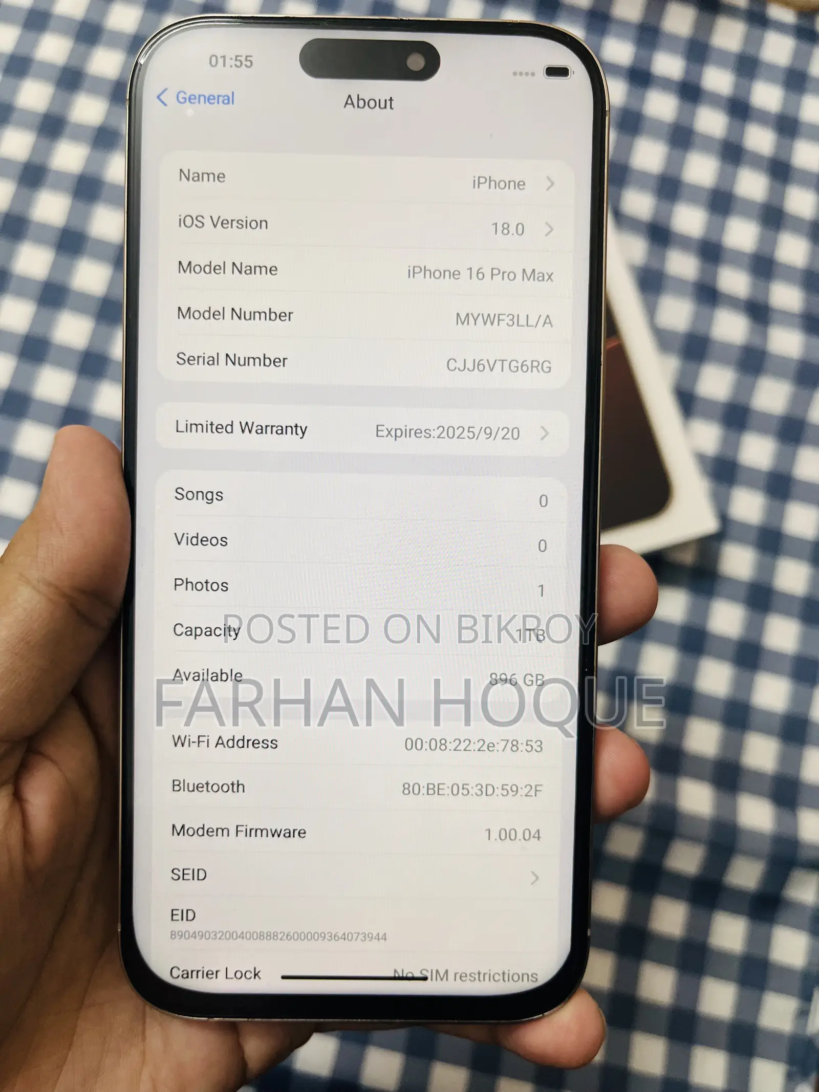 New Apple iPhone 16 Pro Max 1 TB Gold