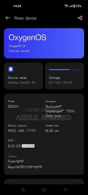 OnePlus Nord CE 5G . (Used)