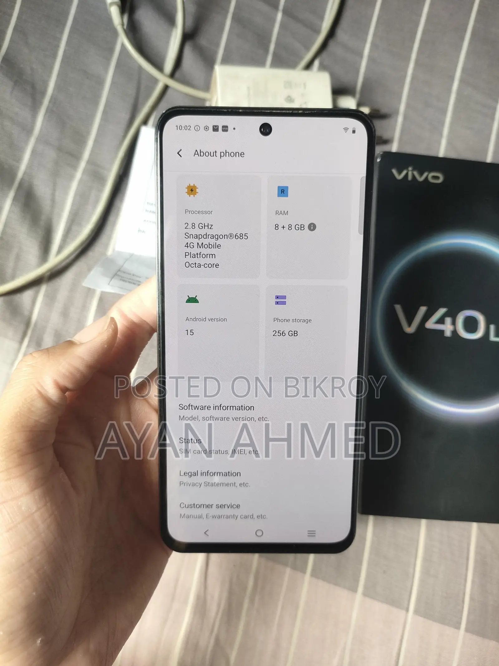 Vivo V40 lite 8+8/256 (Used)
