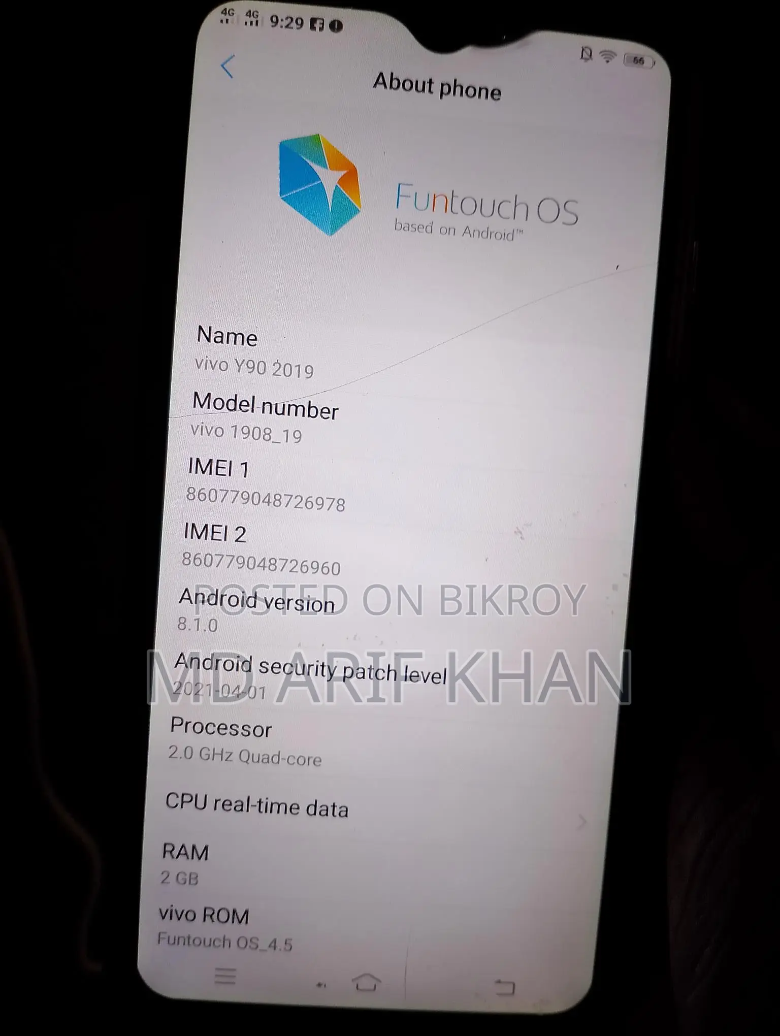 Vivo Y90 (Used)