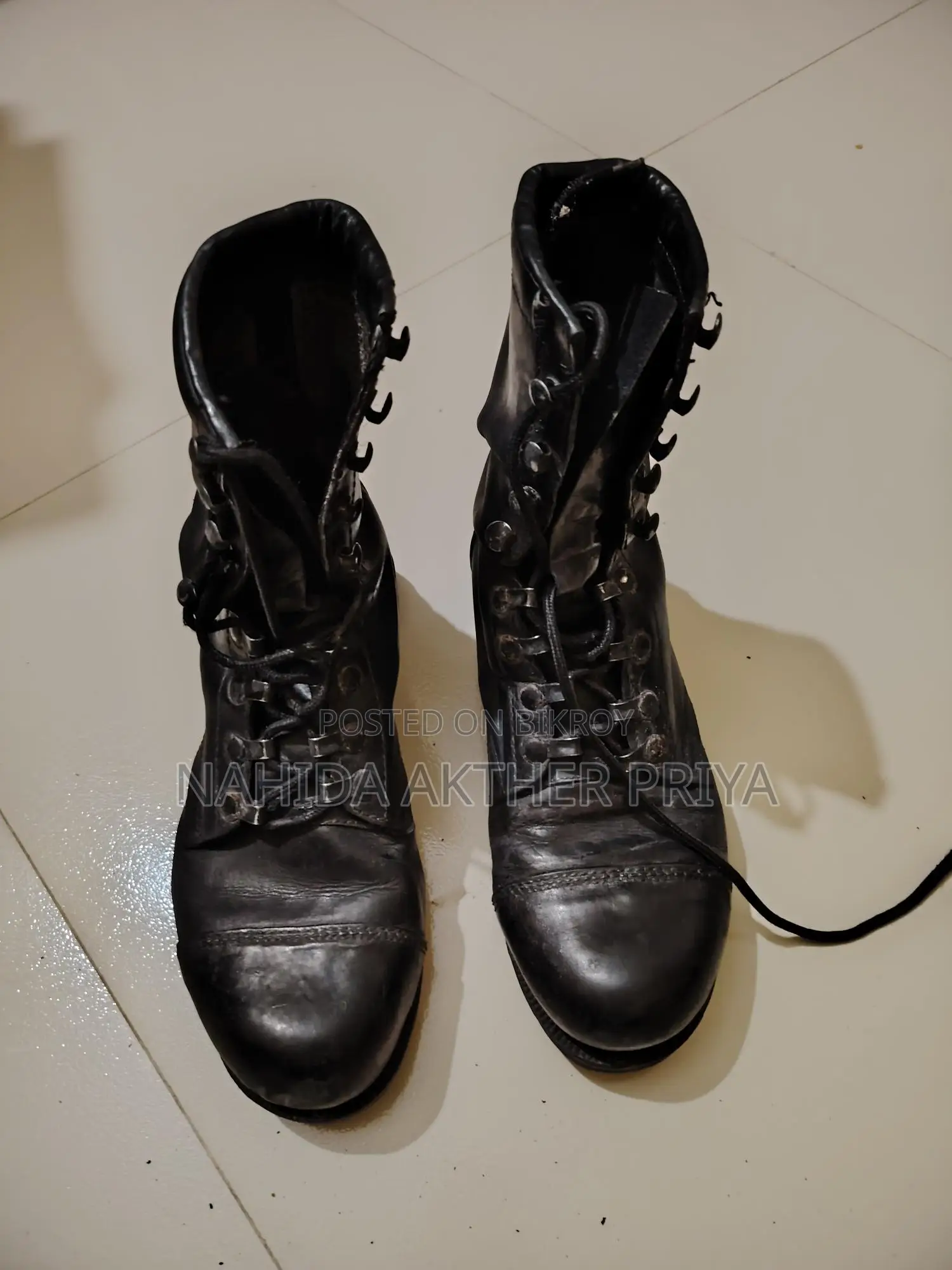 Black Tactical Boots – High Ankle (Lace)