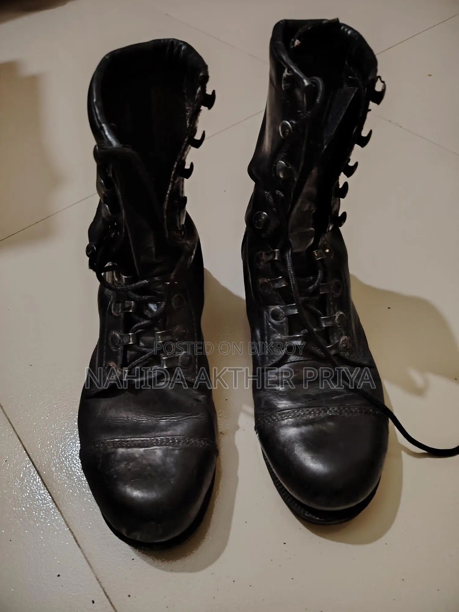 Black Tactical Boots – High Ankle (Lace)