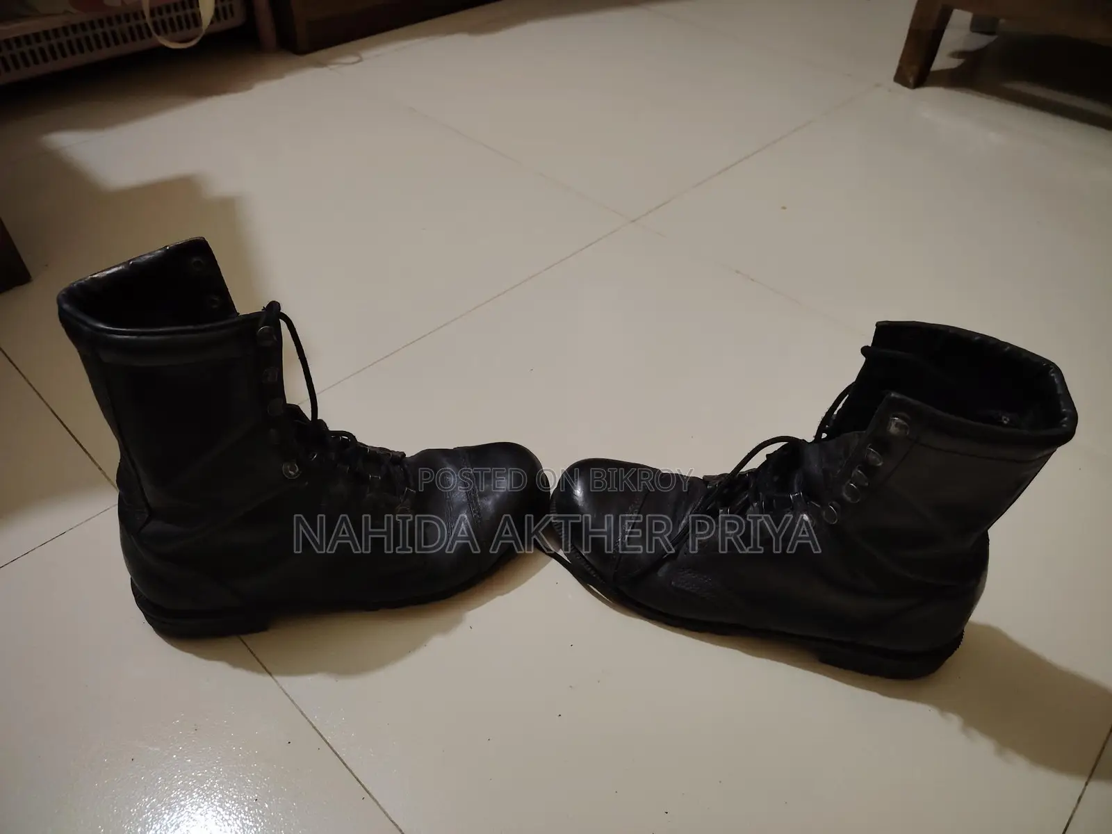 Black Tactical Boots – High Ankle (Lace)