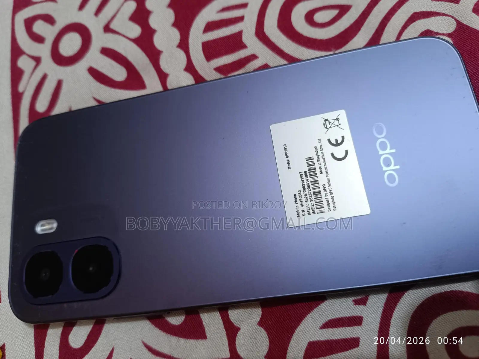 OPPO A6x 5G Used for One Month