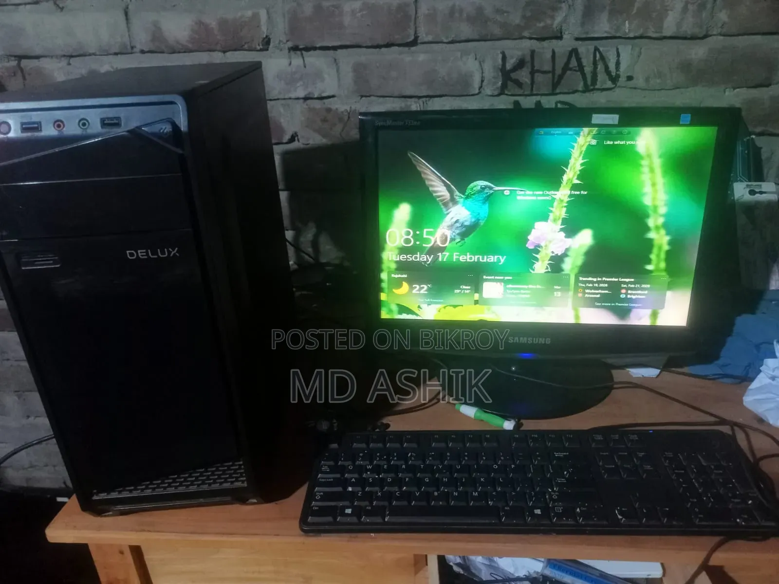 Desktop Computer Asus 8GB Intel Core i5 HDD+SSD 128GB
