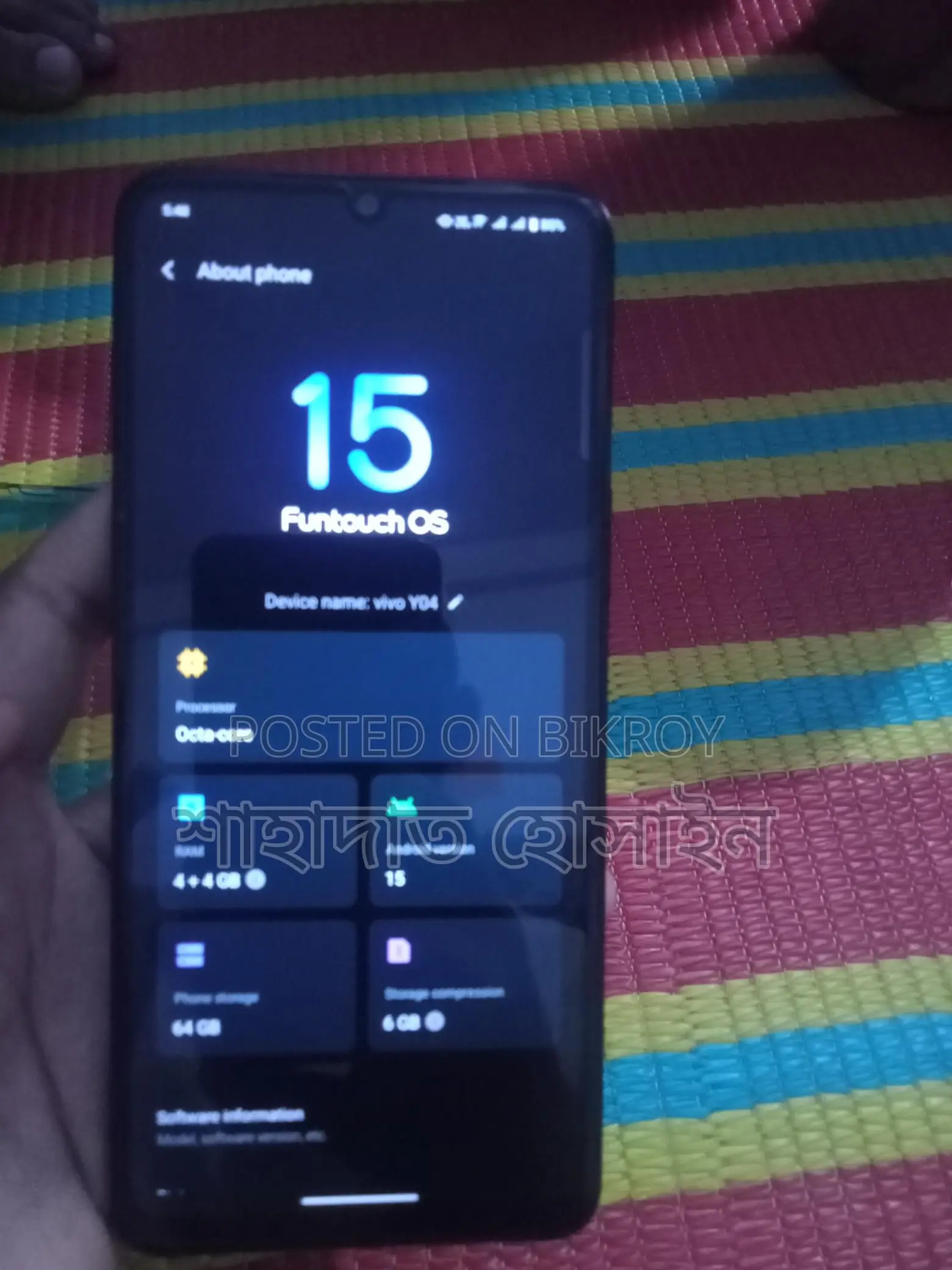 Vivo Y04 4-64gb (Used)