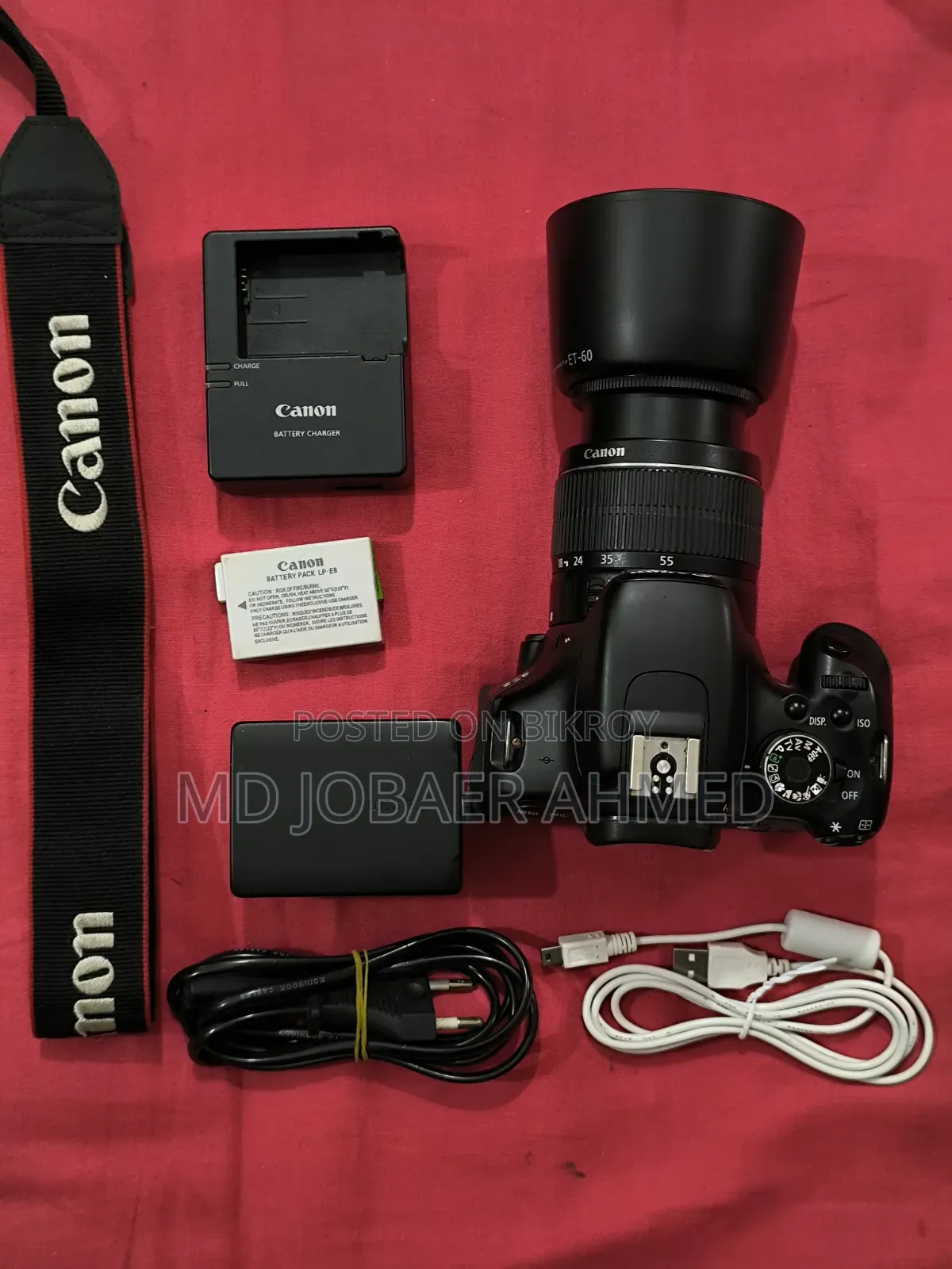 Canon 600D DSLR Camera With Canon 18-55 Lens Full Setup