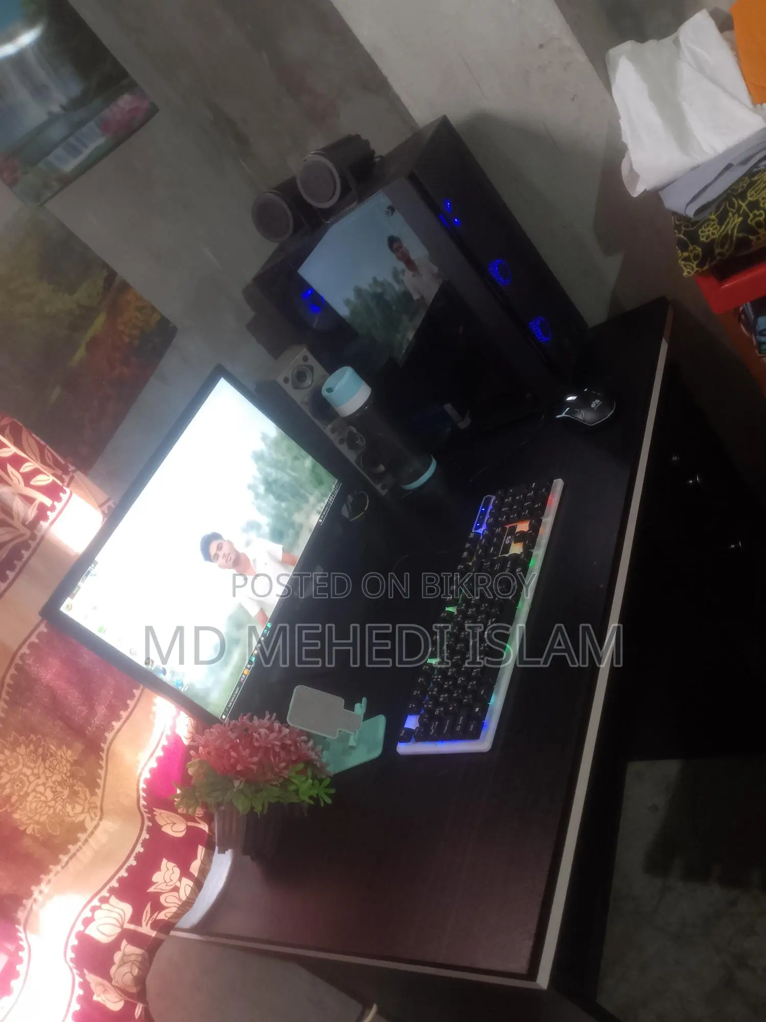 পিসি ফুল সেট-আপ বিক্রি হবে টেবিল সহ