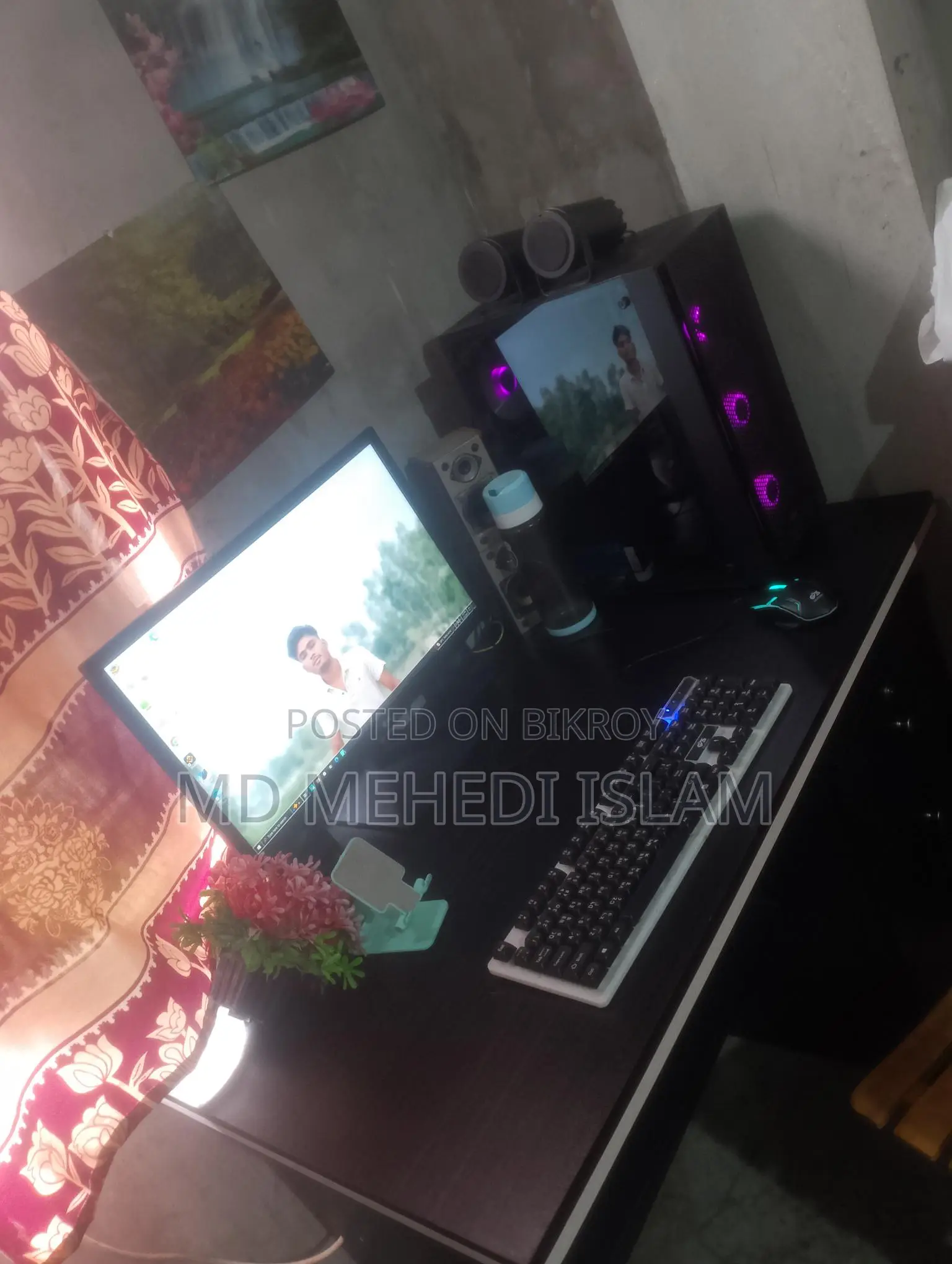 পিসি ফুল সেট-আপ বিক্রি হবে টেবিল সহ