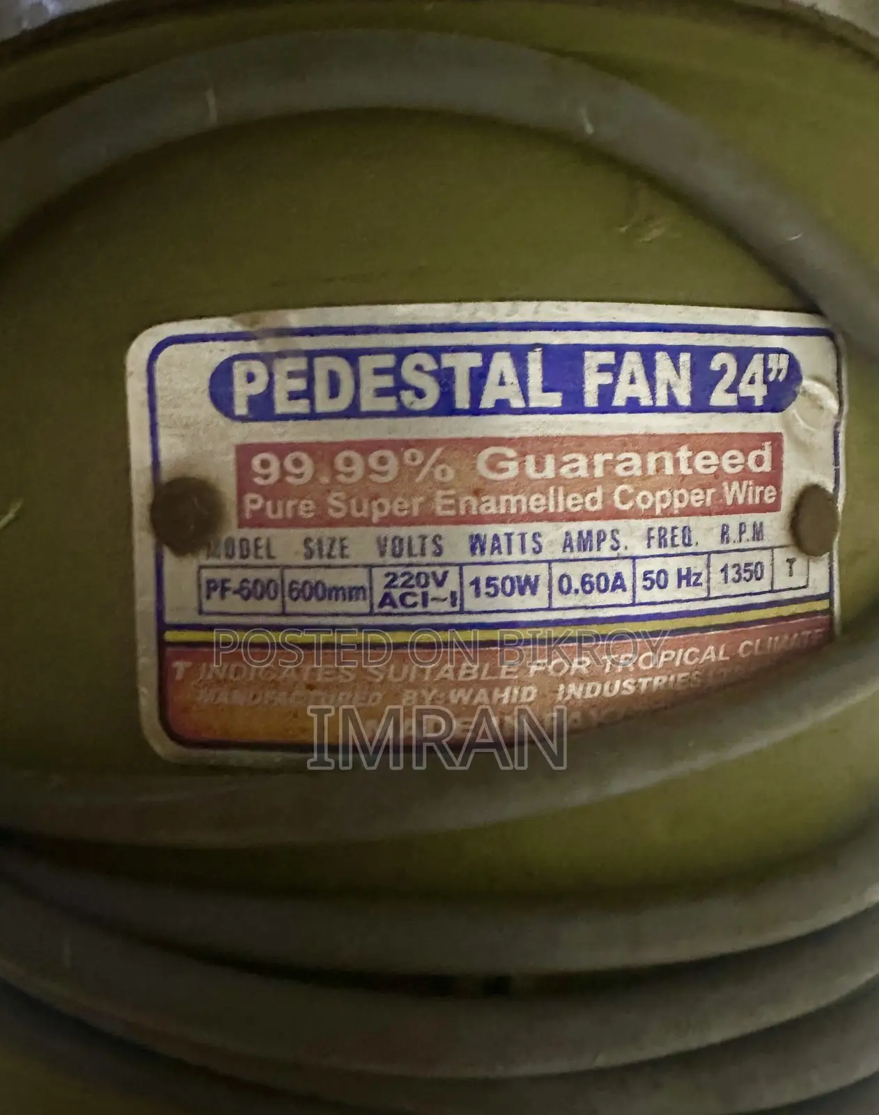 Pak 24" Pedestal Fan Olive