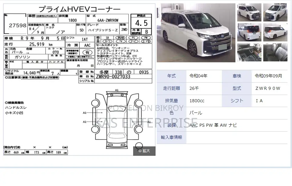 Toyota Noah 2022 Pearl