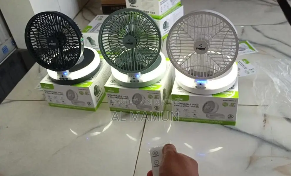 Wall Mount Rechargeable Fan