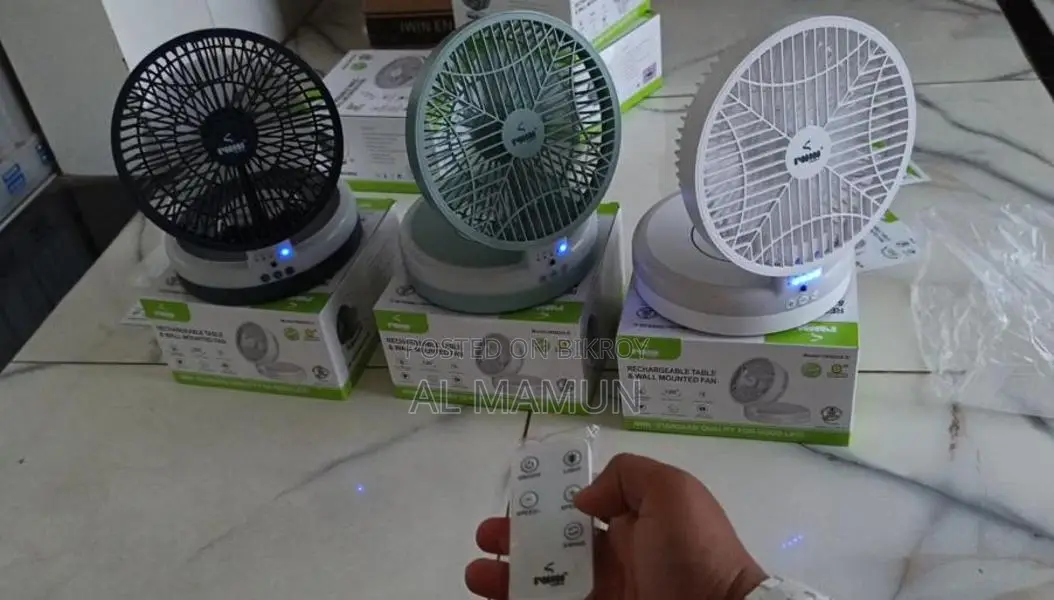 Wall Mount Rechargeable Fan